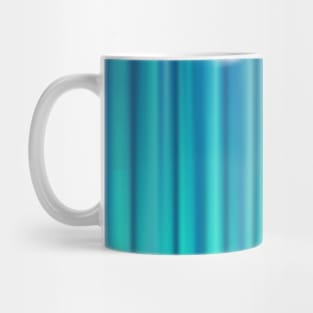 Abstract Teal and Deep Blue Gradient Stripes Pattern Mug